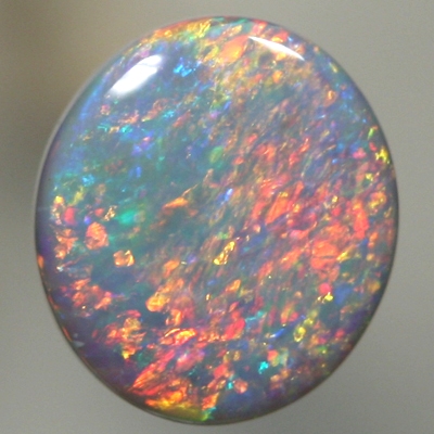 SOLID SEMI BLACK OPAL Pretty Floral pattern with reds and orange over blue